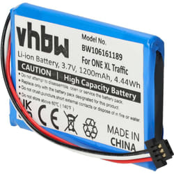 Vhbw - Batterie remplacement pour TomTom ICP553450, AHA11111009, 1ICP6//34/50 pour gps, appareil de navigation (1200mAh, 3,7V, Li-ion)
