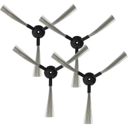 Vhbw - 4x Brosse latérale compatible avec H.Koenig SWR28, SWR22 robot aspirateur - Lot de brosses, gris / noir