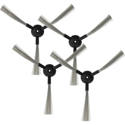 Vhbw - 4x Brosse latérale compatible avec Robots JNB-XR210B, JNB-XR210, JNB-XR210C, XR-210 robot aspirateur - Lot de brosses, gris / noir