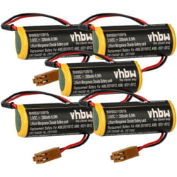 Vhbw - 5x Pile remplacement pour Ge Fanuc A02B-0200-K102, A98L-0031-0012, A98L00310012, CR17540SE-RL pour système de contrôle (2000mAh, 3V, Li-MnO2)