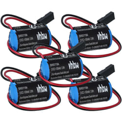 5x Pile remplacement pour Siemens 6FC5247-0AA18-0AA0, 6ES7-9711AA00-0AA0, 840D, 6FC52470AA180AA0 pour système de contrôle (900mAh, 3V, Li-MnO2) - Vhbw