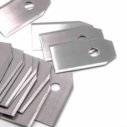 vhbw 30x Lames compatible avec Mr. Gardener MR 400, MR 1000 tondeuse - Lames de rechange, argenté, acier