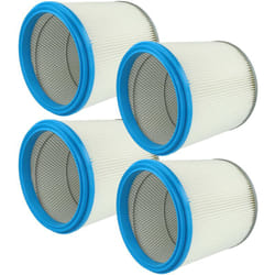 vhbw 4x filtre plissé compatible avec Hitachi Hikoki RNT 1200 aspirateur - blanc / argenté / bleu
