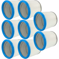 vhbw - the clever way Set de 8x Cartouche Filtre pour votre aspirateur industriel, pour aspiration à sec ou humide - Finition ...