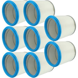 8x filtre plissé compatible avec Hilti TDA-VC40U, tda-vc 40, TDA-VC20UM, tda-vc 20, tda-vc 30 aspirateur - bleu / argenté / blanc - Vhbw