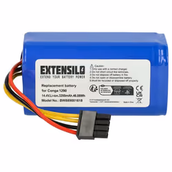 EXTENSILO Batterie remplacement pour Proscenic VR1717 pour robot électroménager (3200mAh 144V Li-ion)