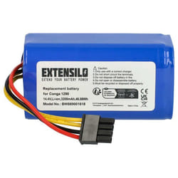 EXTENSILO Batterie remplacement pour Proscenic VR1717 pour robot électroménager (3200mAh 144V Li-ion)