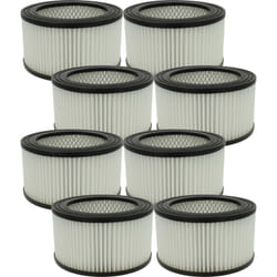 Vhbw - 8x filtre compatible avec Cecotec Conga PowerAsh 1200 aspirateur de cendres - filtre hepa noir / blanc