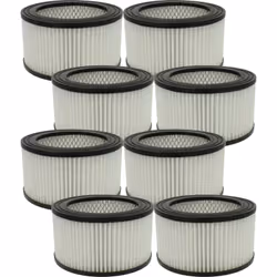 vhbw - the clever way Set de 8x filtre HEPA pour votre aspirateur de cendres - Gardez la puissance d'aspiration en changeant  ...