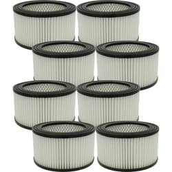 8x filtre compatible avec Stayer BC1200D, BC1200, BC800 aspirateur de cendres - filtre hepa noir / blanc - Vhbw
