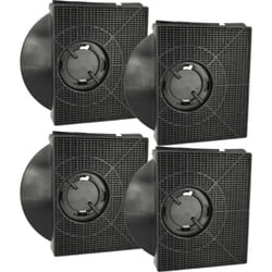 4x Filtres à charbon actif compatible avec Elica tf kfb 90 b, tf i 45 ix, tf kfb 60 w, tf fl 60 ix hotte aspirante - 21,3 x 20,7 x 4,1 cm - Vhbw