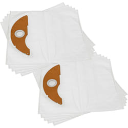 Vhbw - 10x Sacs remplacement pour Starmix fbv 22, 454870 pour aspirateur - microfibre non tissée, 49cm x 42cm blanc