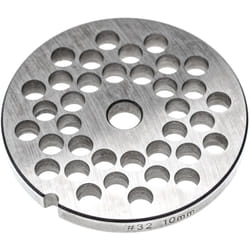 Grille taille 32 compatible avec Fama hachoir à viande - Diamètre des trous 10mm, trou central 13,4mm, acier inoxydable - Vhbw