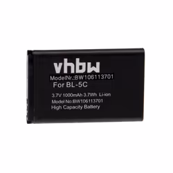 vhbw Batterie compatible avec Doro 6041 6040 2404 6060 5860 6060 ECO 5861 6061 1370 1372 téléphone portable (1000mAh