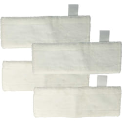 Vhbw - 4x Housses de rechange compatible avec Kärcher sc 5 EasyFix Premium, sc 5 EasyFix Iron nettoyeur à vapeur, balai vapeur - microfibre, blanc