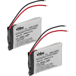 Vhbw - 2x Batterie remplacement pour AHB5-2229PS pour casque audio, écouteurs sans fil (250mAh, 3,7V, Li-polymère)