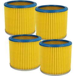 Vhbw - 4x filtre plissé compatible avec Aqua Vac 8524, 8504, 8503 b, 8504 b, 900, 91171175, 90035, 852, 9121 p aspirateur - bleu / jaune
