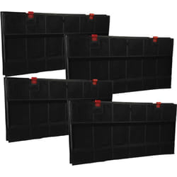 Vhbw - 4x Filtres à charbon actif compatible avec aeg 560D-W/AUS, 560D-W/GB, 560DW, 5618D-D, 5618D-ML, 560D-W hotte aspirante - 43 x 21,7 x 3,3 cm