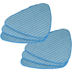 6x Housses de rechange compatible avec Dirt Devil Factory M3330 nettoyeur à vapeur - microfibre, bleu / blanc - Vhbw