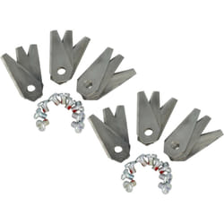 Vhbw - 18x Lames compatible avec Bosch Indego m 700, 450, 400 Connect, 800, m+ 700, s+ 350 tondeuse - Lames de rechange, argenté, acier