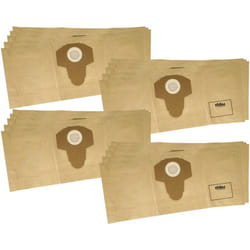 20x Sacs compatible avec Parkside pas 500 D3, pnts 1250/9, 69502, pnts 1250 aspirateur - papier, 58,5cm x 25,4cm marron - Vhbw