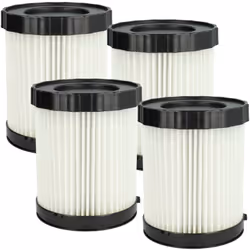 vhbw - the clever way Set de 4x filtre plissé pour votre aspirateur industriel, pour aspiration à sec ou humide - Finition su ...