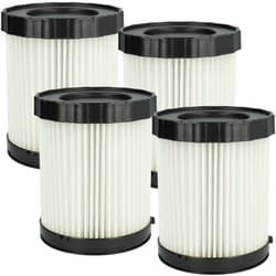 Vhbw - 4x filtre plissé compatible avec Fein asbs 18-10, asbs 18-10 as aspirateur - blanc