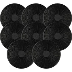 Vhbw - 8x Filtres à charbon actif compatible avec Baumatic F60.2SS, F100.BL, TEL06SS, F100.2SS, F902BLBL, F90.2SS, F70.2SS hotte aspirante - 17,5 cm