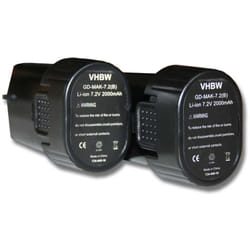 Vhbw - 2x Batterie compatible avec Makita GN900SEP4, ML704 FlashLight, GN900SEP9, TD020, ML705 FlashLight outil électrique (2000 mAh, Li-ion, 7,2 v)