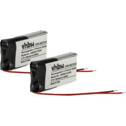 Vhbw - 2x Batterie remplacement pour Plantronics 66278-01, PA-PL003, 79879-01 pour casque audio, écouteurs sans fil (140mAh, 3,7V, Li-polymère)
