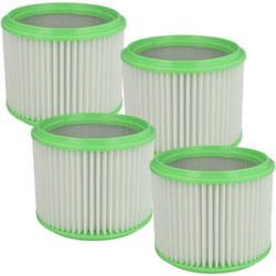 4x filtre plissé remplacement pour Makita 413525 pour aspirateur - vert / blanc - Vhbw