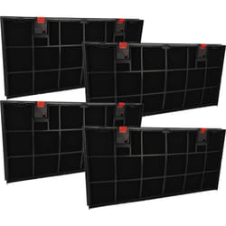 4x Filtres à charbon actif remplacement pour Smeg 763410308, KITFC150, KSEG52UK pour hotte aspirante - 43 x 21,2 x 2,7 cm - Vhbw