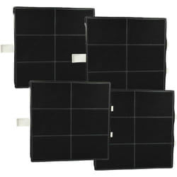 Vhbw - 4x Filtres à charbon actif remplacement pour Siemens LZ51800 pour hotte aspirante - 22,2 x 22,2 x 2,4 cm