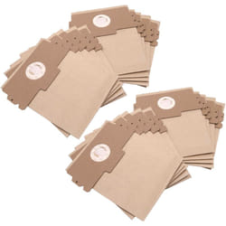 Vhbw - 20x Sacs compatible avec Hugin Omega Compact 400 - 499 aspirateur - 26cm x 21cm marron