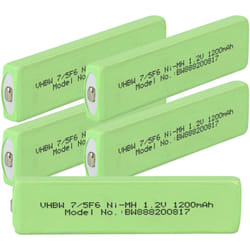 Vhbw - 5x Cellules de batterie remplacement pour Sony NC-6WM, NC-5WM, NC-4WM, NH10WM pour baladeur cd, MiniDisc (1100mAh, 1,2V, NiMH), bouton Top,