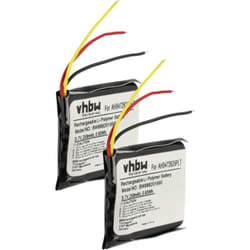 Vhbw - 2x Batterie remplacement pour Jabra CP-GN650, AHB472625PLT, AHB682828PS pour casque audio, écouteurs sans fil (250mAh, 3,7V, Li-polymère)