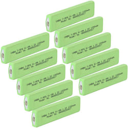 Vhbw - 10x Cellules de batterie compatible avec Sharp MD-MT180, MD-DR77, MD-DR7, MD-DS8 baladeur cd, MiniDisc (1100mAh, 1,2V, NiMH), bouton Top, 7/5F6