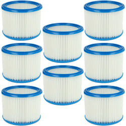 Vhbw - 8x filtre plissé compatible avec Mirka 915 l pc, 1025 l pc aspirateur - blanc / bleu