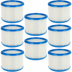 vhbw - the clever way Set de 8x filtre rond pour votre aspirateur industriel, pour aspiration à sec ou humide - Finition sur  ...