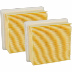 vhbw - the clever way Set de 2x filtre plissé pour votre aspirateur industriel, pour aspiration à sec ou humide - Finition su ...