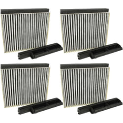 Vhbw - 4x Filtres à charbon actif compatible avec Bosch DWB67FM50/01, DWB94BC50/01, DWB67IM50, DWB94BC50 hotte aspirante + cadre de support