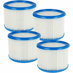 vhbw - the clever way Set de 4x filtre rond pour votre aspirateur industriel, pour aspiration à sec ou humide - Finition sur ...