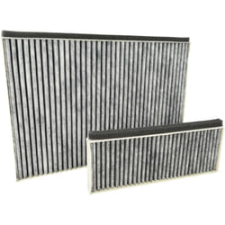 vhbw 2x filtres compatible avec Bosch DWK98JQ60/02, DWK98JQ60/01, DWK98JQ60 hotte aspirante - 2x filtre à charbon actif blanc / gris