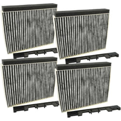 4x Filtres à charbon actif compatible avec Siemens LC66KA540/02, LC66GA530/02, LC66WA530/03, LC66WA530/02 hotte aspirante + cadre de support - Vhbw