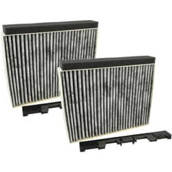 Vhbw - 2x Filtres à charbon actif compatible avec Bosch DWW06D650B/01, DWW067A50/01, DWK098E50/01 hotte aspirante + cadre de support
