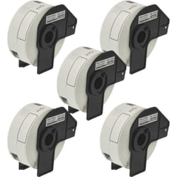 5x Rouleau d'étiquettes + support 29mm x 90mm (400 étiquettes) compatible avec Brother pt QL-700, QL-710 étiqueteuse - premium - Vhbw