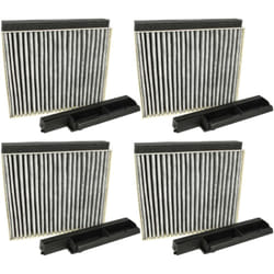 Vhbw - 4x Filtres à charbon actif compatible avec Viva VVA93E450/01, VVA63E450 hotte aspirante + cadre de support