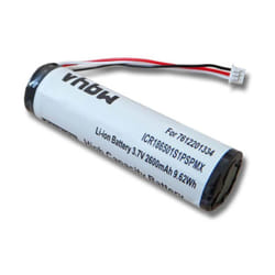 vhbw Batterie remplacement pour BLAUPUNKT ICR186501S1PSPMX, 7612201334, SDI1865L2401S1PMXZ pour GPS, appareil de navigation (2600mAh, 3,7V, Li-ion)