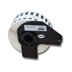vhbw Rouleau d'étiquettes + support 27mm x 30,48m (1 étiquette) compatible avec Brother PT QL-580, QL-580N, QL-650, QL650TD étiqueteuse