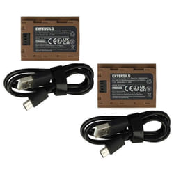 EXTENSILO 2x Batterie remplacement pour Sony NP-FZ100 pour appareil photo (2400mAh 72V Li-ion) prise USB-C